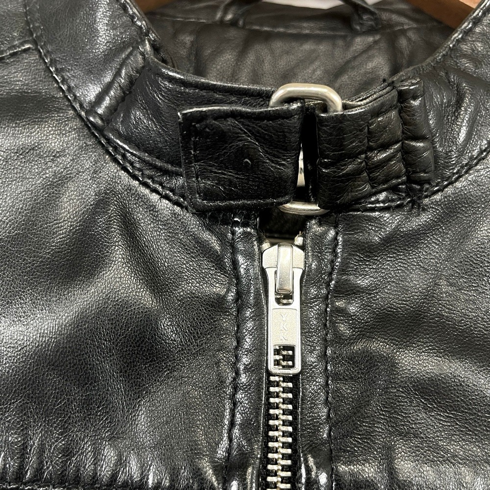 Lamarque Collection Womens Ariel 100% Leather Jacket S‎ Black Moto Biker Fitted - Picture 6 of 16
